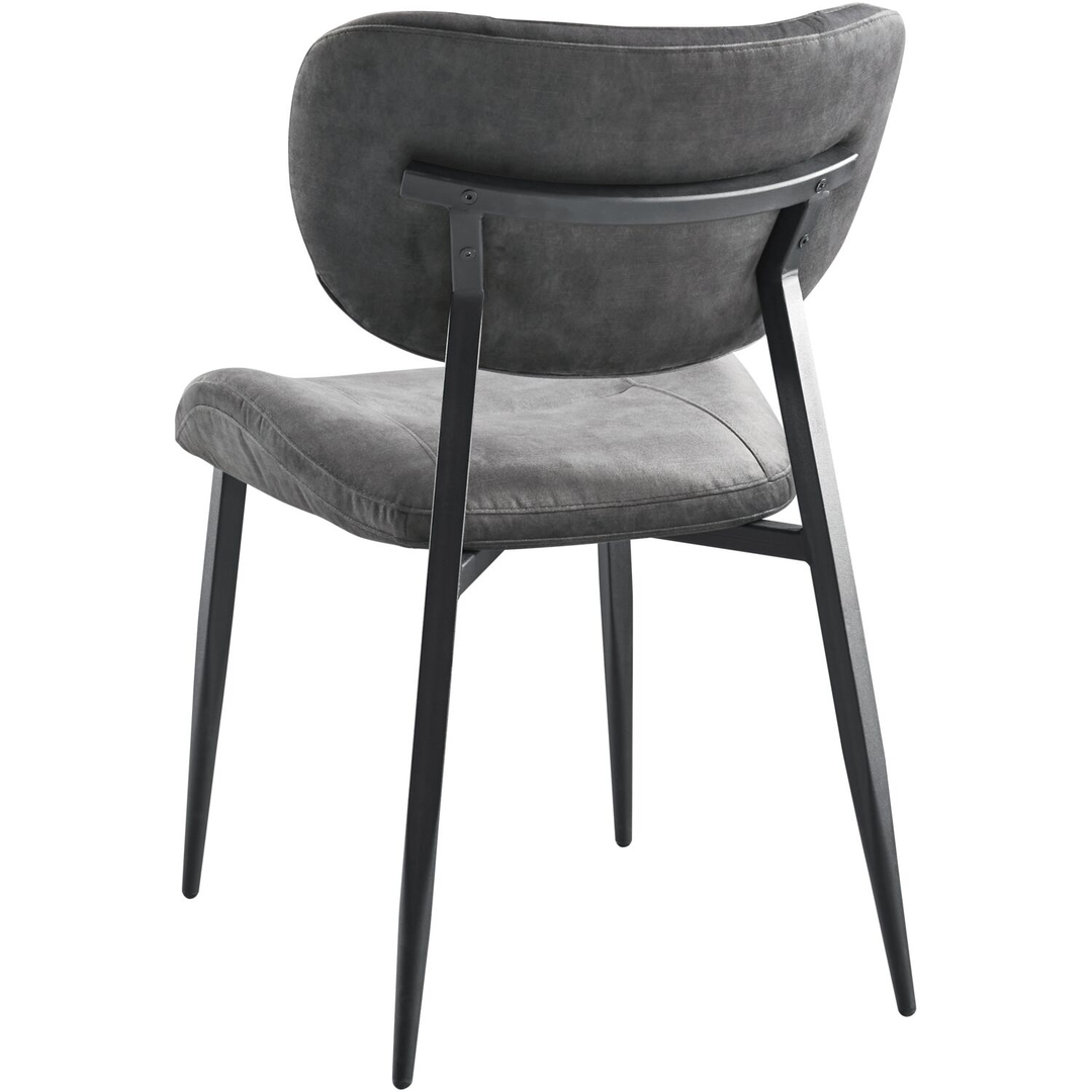 Eetkamerstoel Gomba velvet antraciet