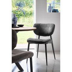 Eetkamerstoel Gomba velvet antraciet