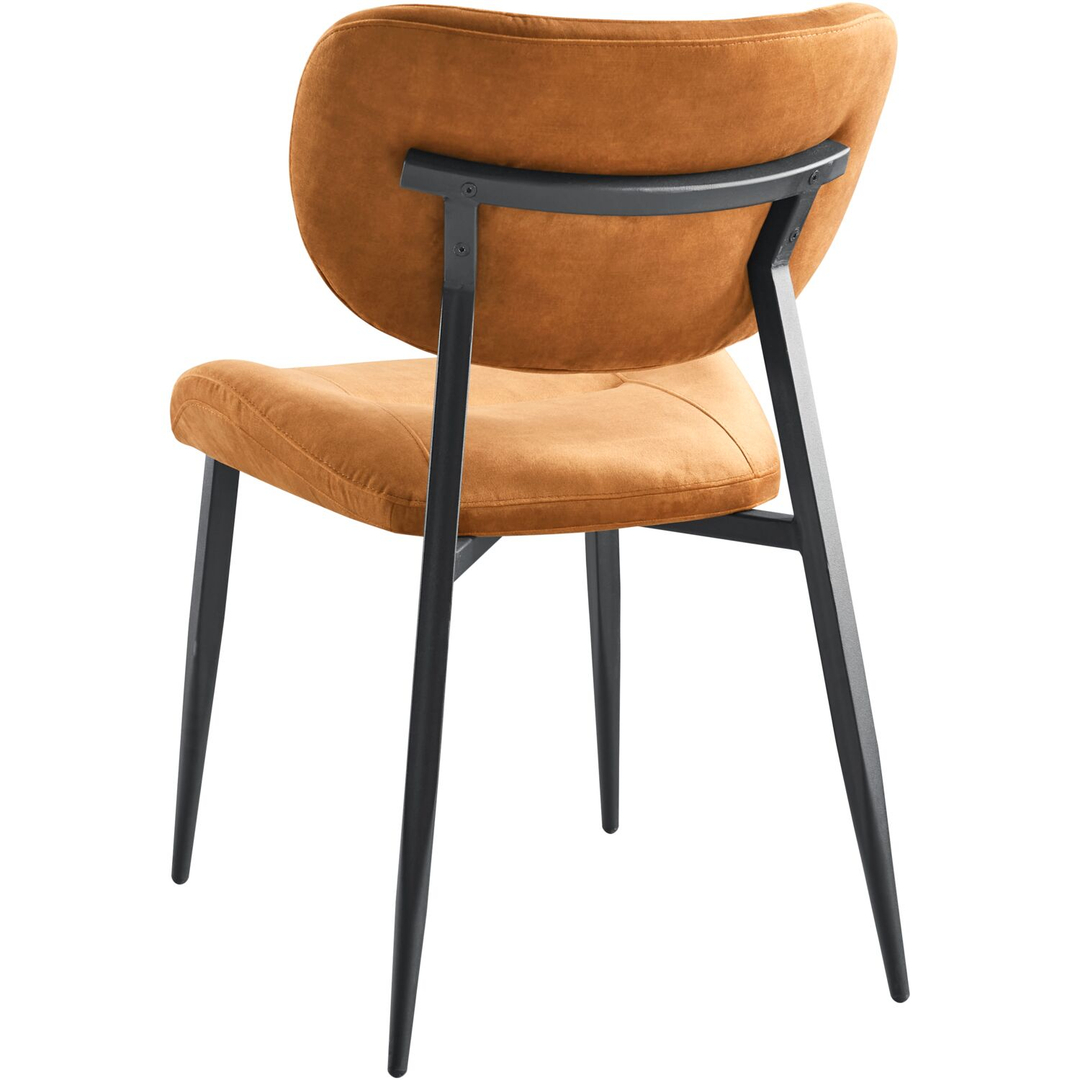 Eetkamerstoel Gomba velvet cognac
