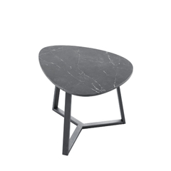 Salontafel Lineto 47x61 cm organisch zwart keramiek