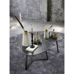 Salontafel Lineto 64x80 cm organisch zwart keramiek