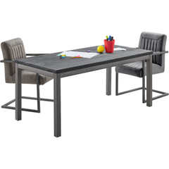 Kindertafel Tratto 110x55 cm rechthoekig mango zwart