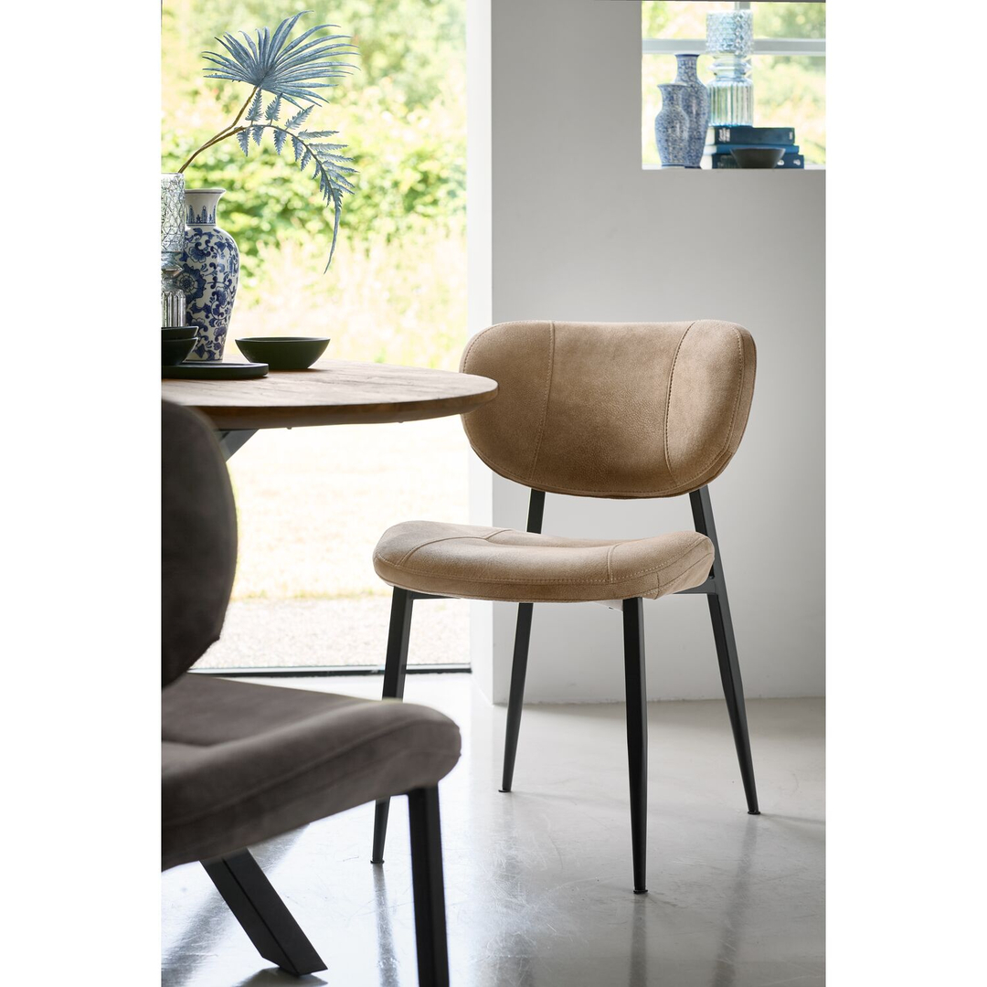 Eetkamerstoel Gomba microvezel taupe
