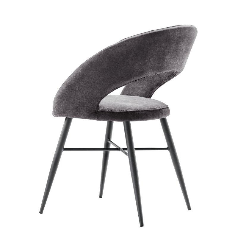 Eetkamerstoel Marasino velvet antraciet