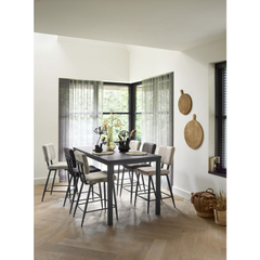 Barkruk Gento velvet antraciet