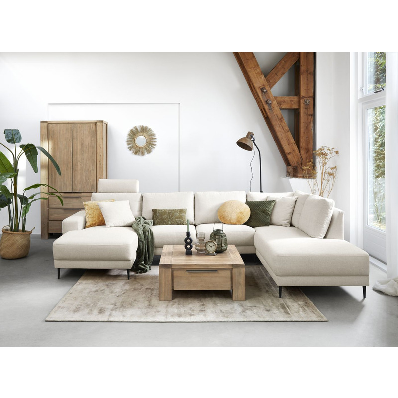 Hoekbank rechts Portona ecru basic comfort