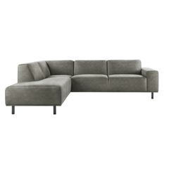 Hoekbank links Pantini microleder grafiet supreme comfort