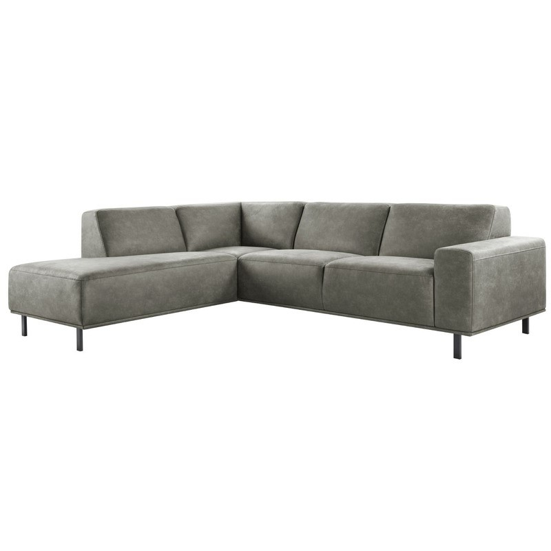 Hoekbank links Pantini microleder grafiet supreme comfort