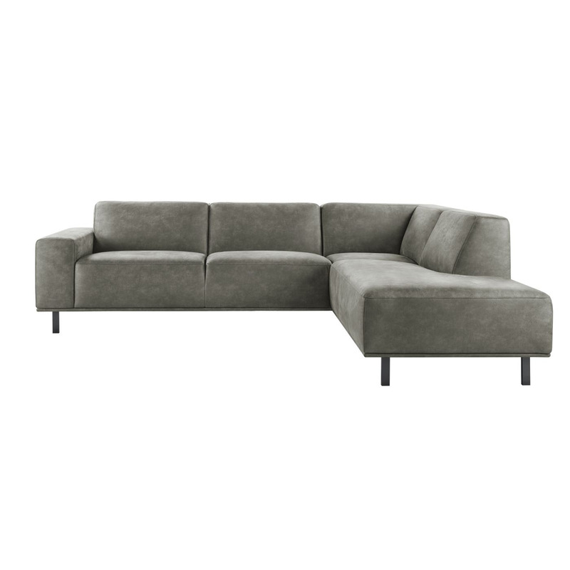Hoekbank rechts Pantini microleder grafiet basic comfort