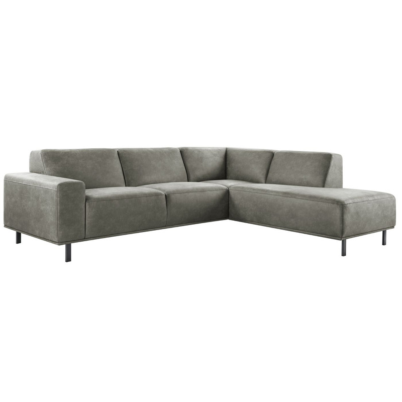 Hoekbank rechts Pantini microleder grafiet basic comfort