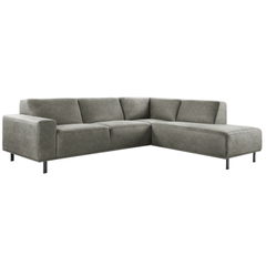 Hoekbank rechts Pantini microleder grafiet basic comfort