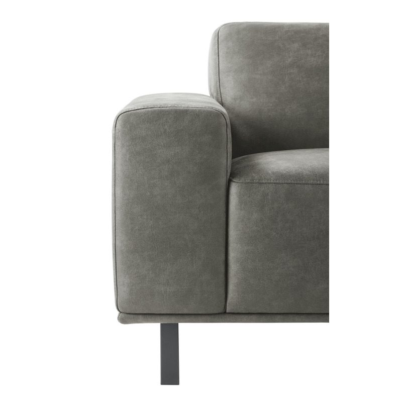 Hoekbank rechts Pantini microleder grafiet basic comfort