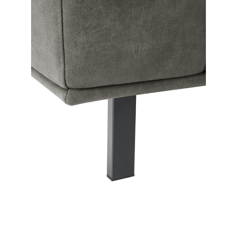 Hoekbank rechts Pantini microleder grafiet basic comfort