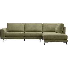 Hoekbank rechts Flandria groen basic comfort