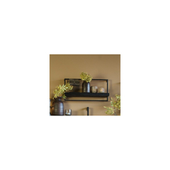Wandplank Pardal hout metaal 30x60 cm zwart