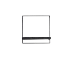 Wandplank Pardal hout metaal 50x50 cm zwart