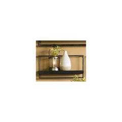 Wandplank Pardal hout metaal 24x80 cm zwart