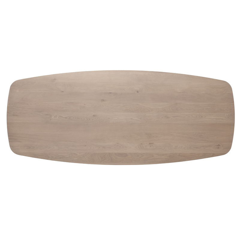 Eettafel Tavolo eikenhout 240x100 cm Deens ovaal lichtbruin