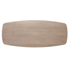 Eettafel Tavolo eikenhout 240x100 cm Deens ovaal lichtbruin