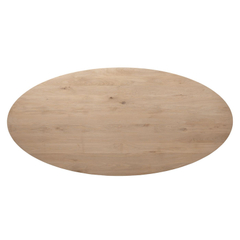 Eettafel Tavolo eikenhout 260x125 cm ovaal naturel grijs
