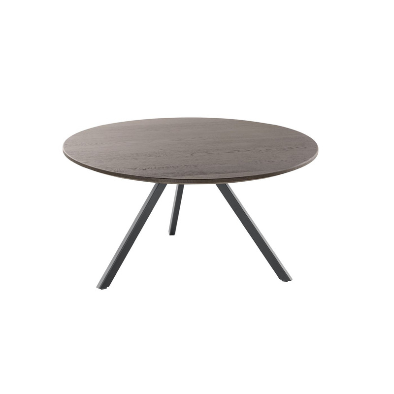 Salontafel Tavolo eikenhout 80 cm rond grafiet