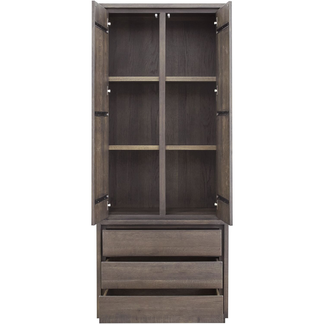 Opbergkast Lavio (86 cm) eiken grafiet