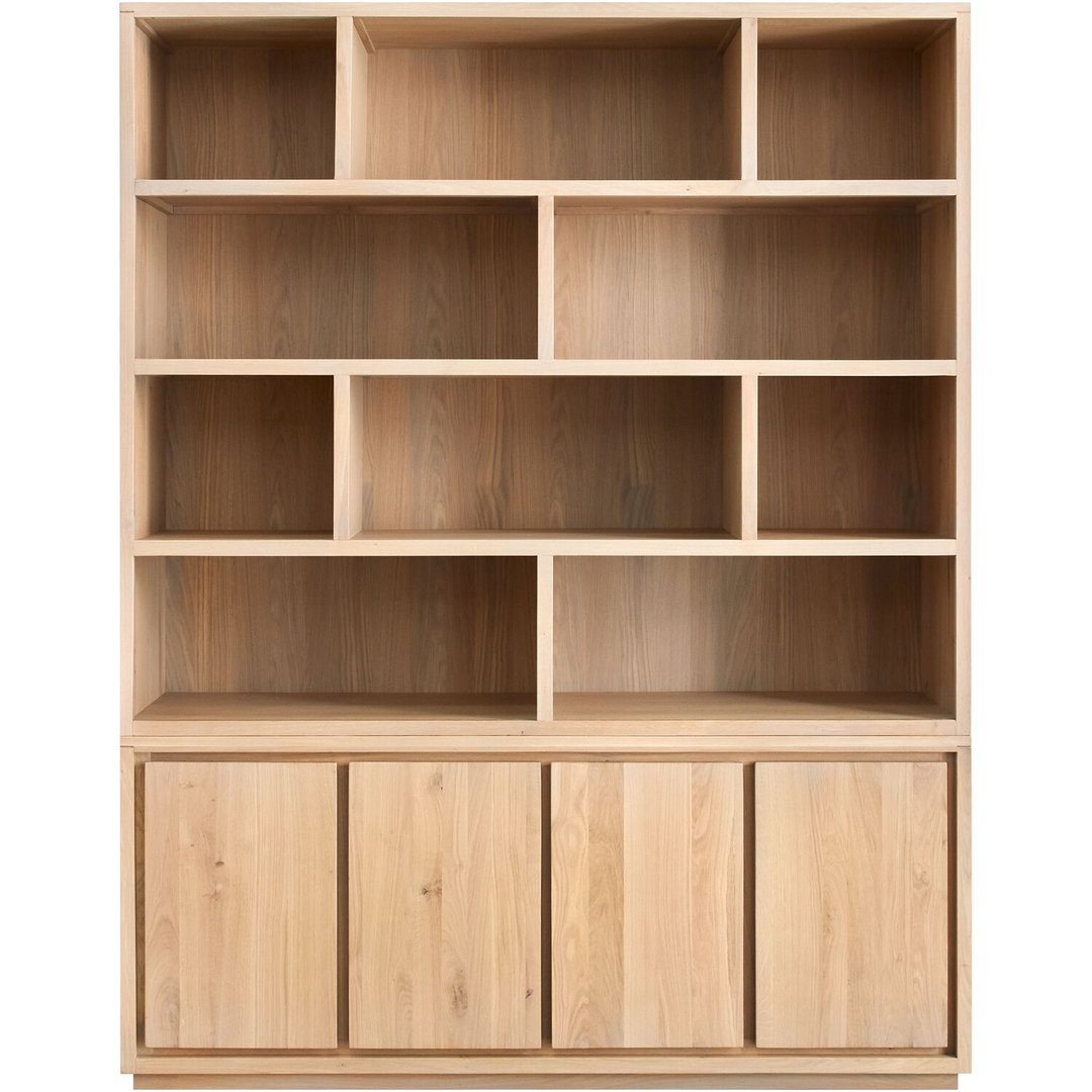 Wandmeubel Lavio eiken 164 cm naturel grijs