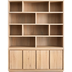 Wandmeubel Lavio eiken 164 cm naturel grijs