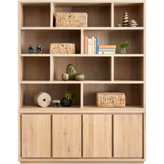 Wandmeubel Lavio eiken 164 cm naturel grijs