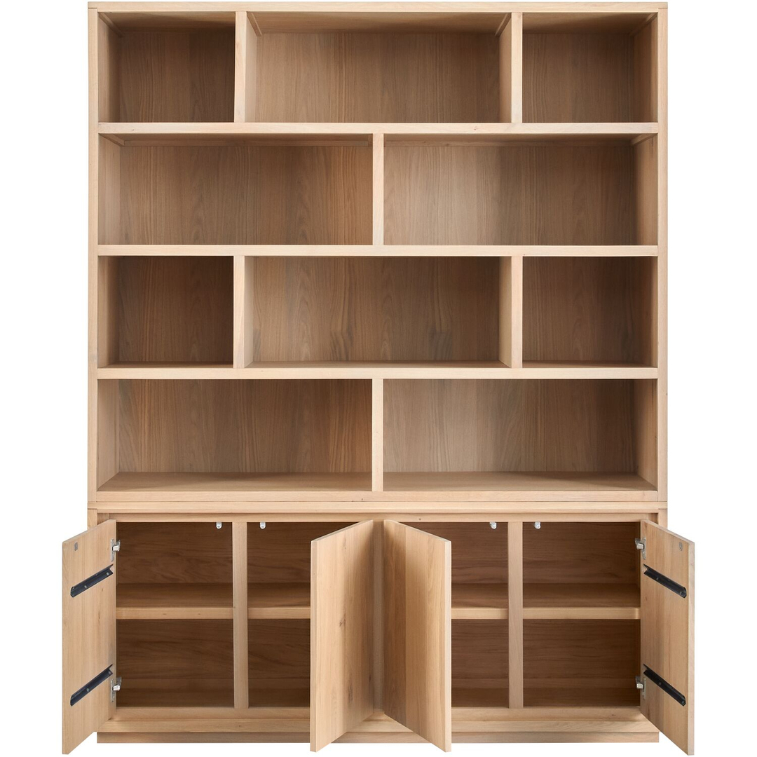 Wandmeubel Lavio eiken 164 cm naturel grijs