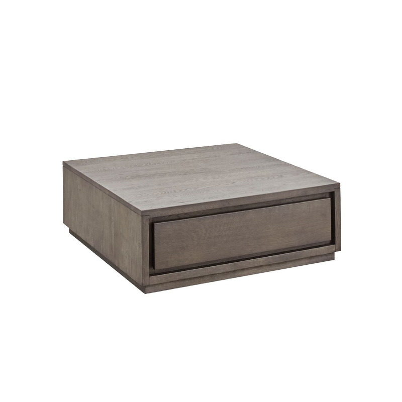 Salontafel Lavio eikenhout 86x86 cm vierkant grafiet