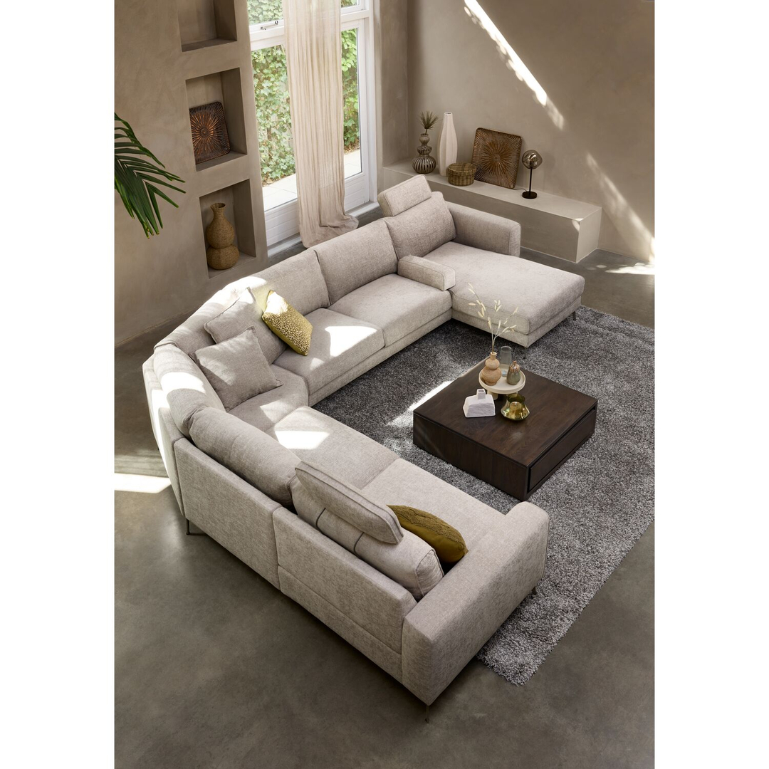 Salontafel Lavio eikenhout 86x86 cm vierkant grafiet