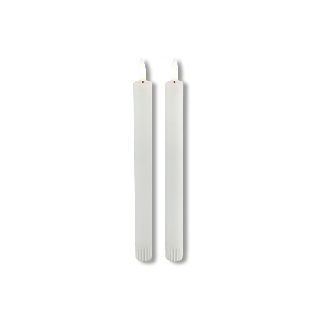 Dinerkaars Benevento LED large wit rond set van 2