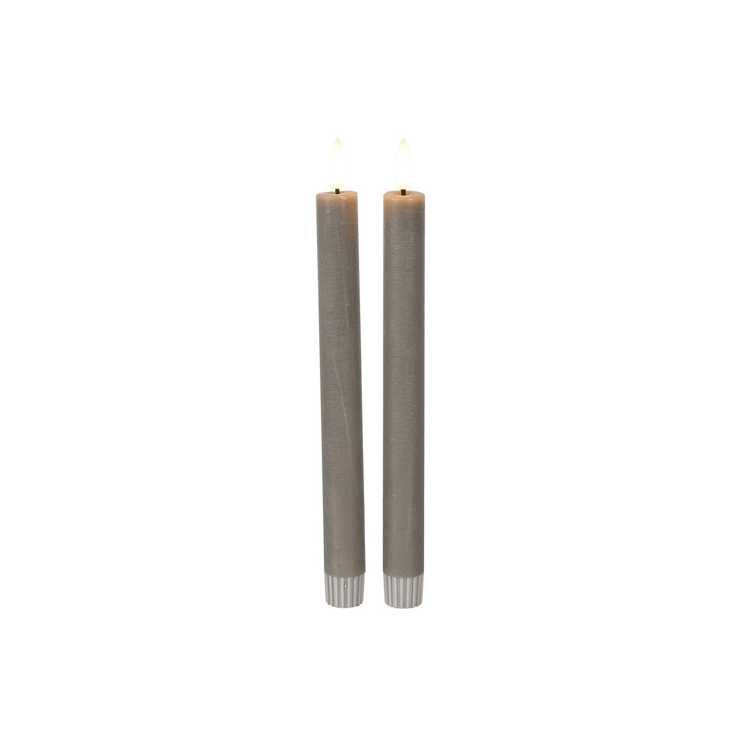 Dinerkaars Benevento LED large grijs rond set van 2