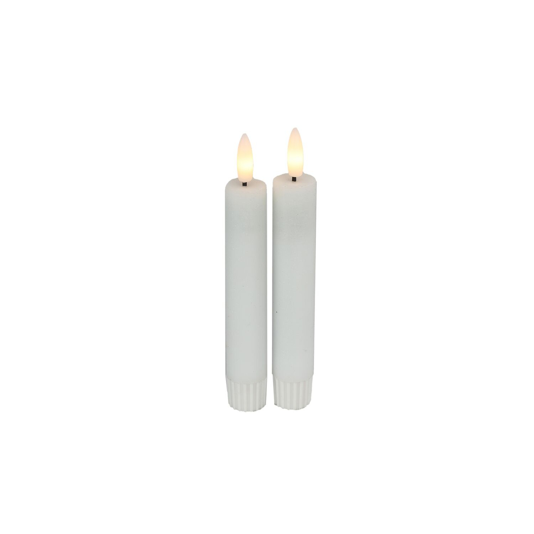 Dinerkaars Benevento LED small wit rond set van 2