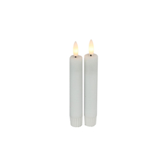 Dinerkaars Benevento LED small wit rond set van 2