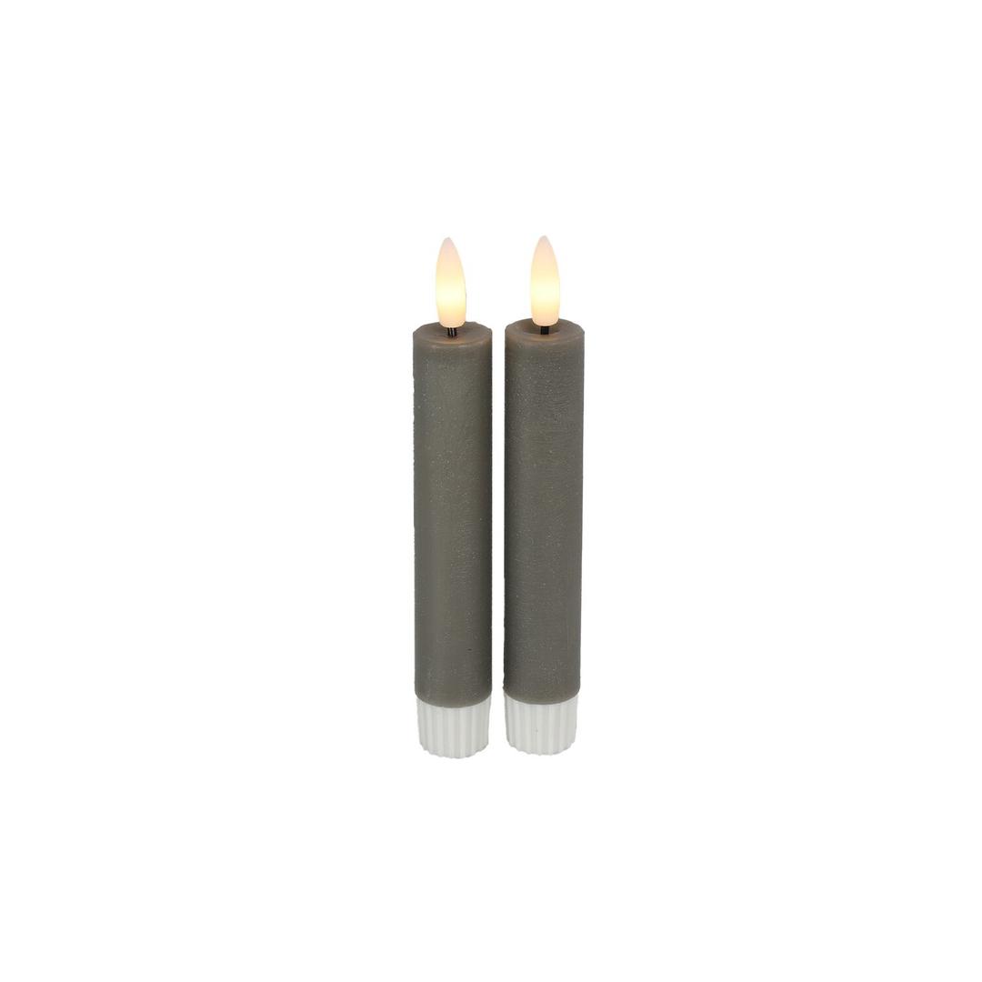 Dinerkaars Benevento LED small grijs rond set van 2