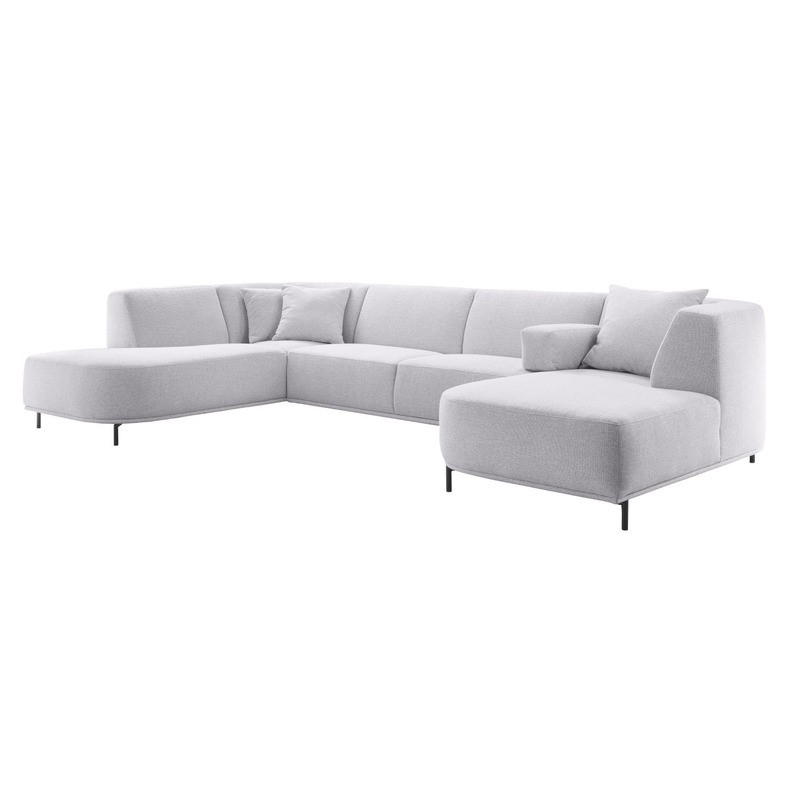 Hoekbank links Pantini lichtgrijs excellent comfort