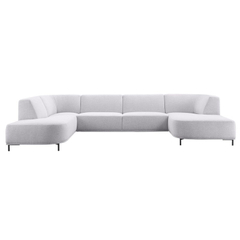 Hoekbank links Pantini lichtgrijs basic comfort