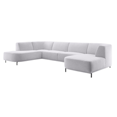 Hoekbank links Pantini lichtgrijs basic comfort