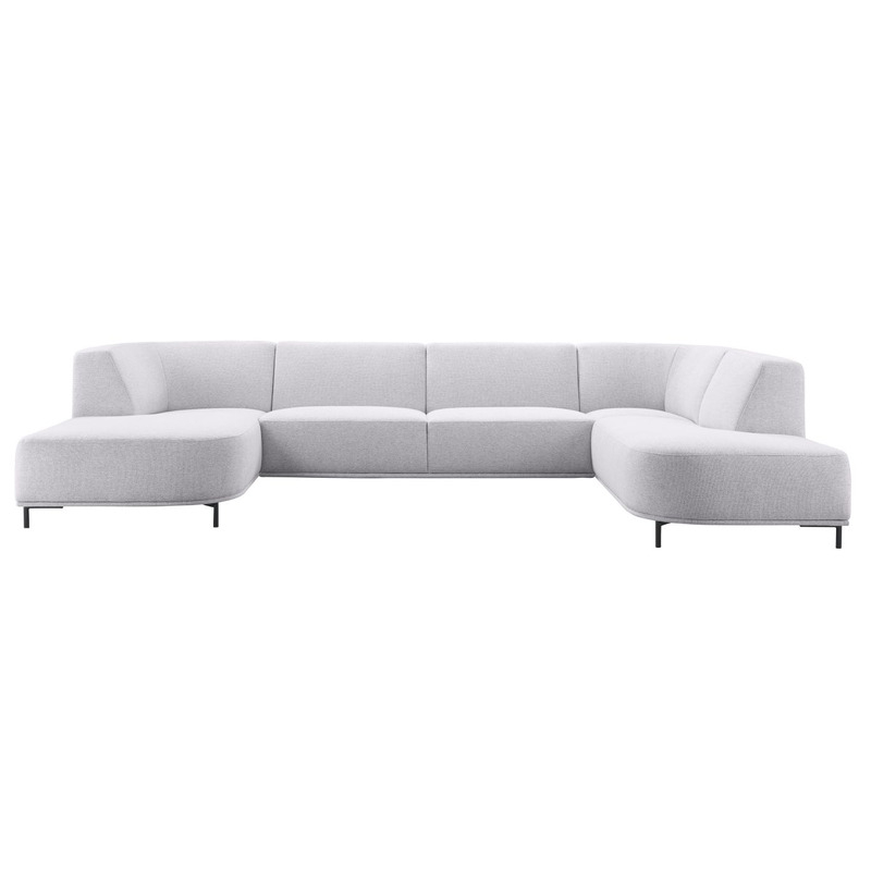 Hoekbank rechts Pantini lichtgrijs premium comfort