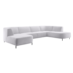 Hoekbank rechts Pantini lichtgrijs premium comfort