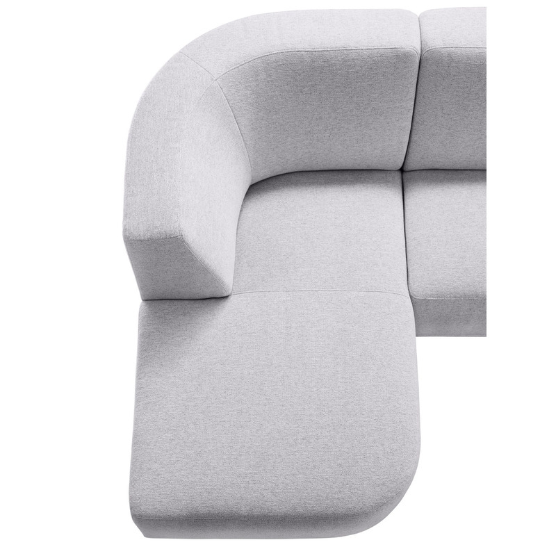 Hoekbank rechts Pantini lichtgrijs premium comfort