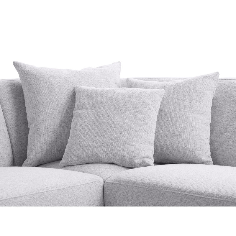 Hoekbank rechts Pantini lichtgrijs premium comfort