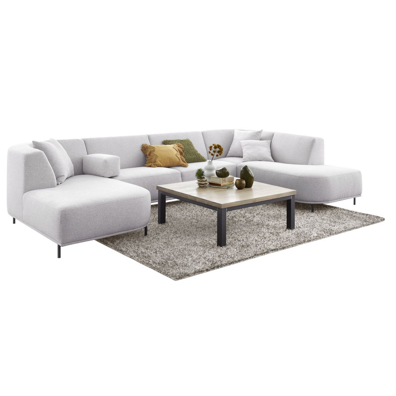 Hoekbank rechts Pantini lichtgrijs premium comfort