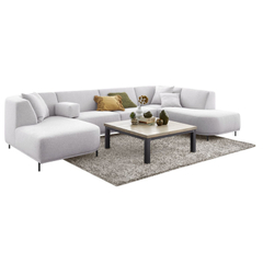 Hoekbank rechts Pantini lichtgrijs premium comfort