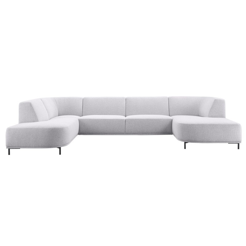 Hoekbank links Pantini zitting lichtgrijs premium comfort