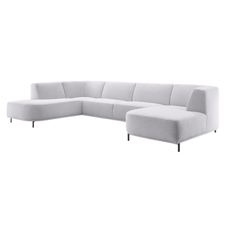 Hoekbank links Pantini zitting lichtgrijs premium comfort