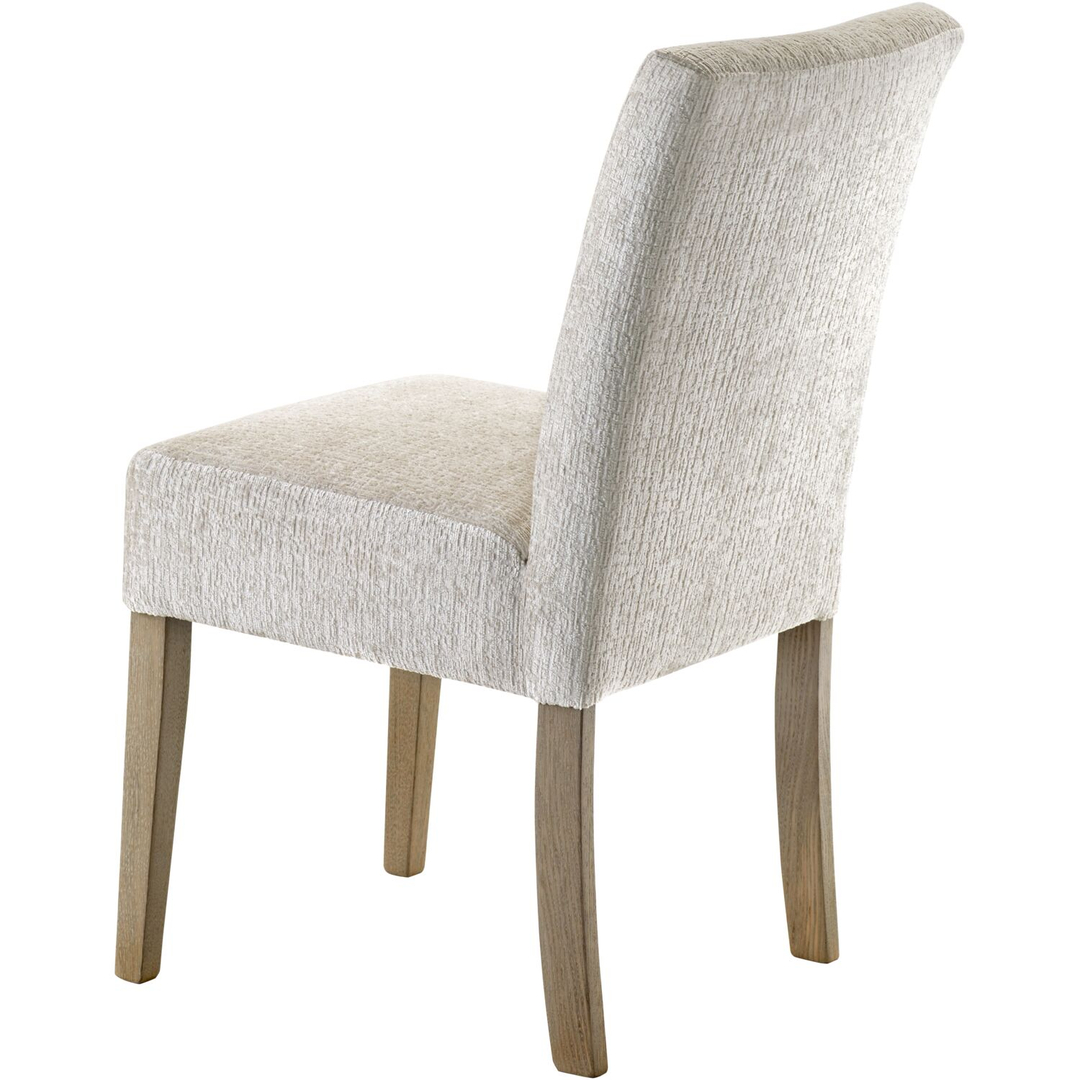 Eetkamerstoel Avanza velvet ecru poot bruin