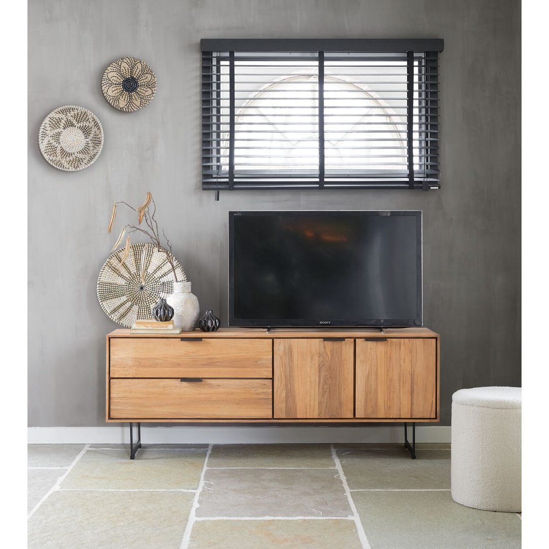 Tv-meubel Aska (157 Cm) teak naturel brushed